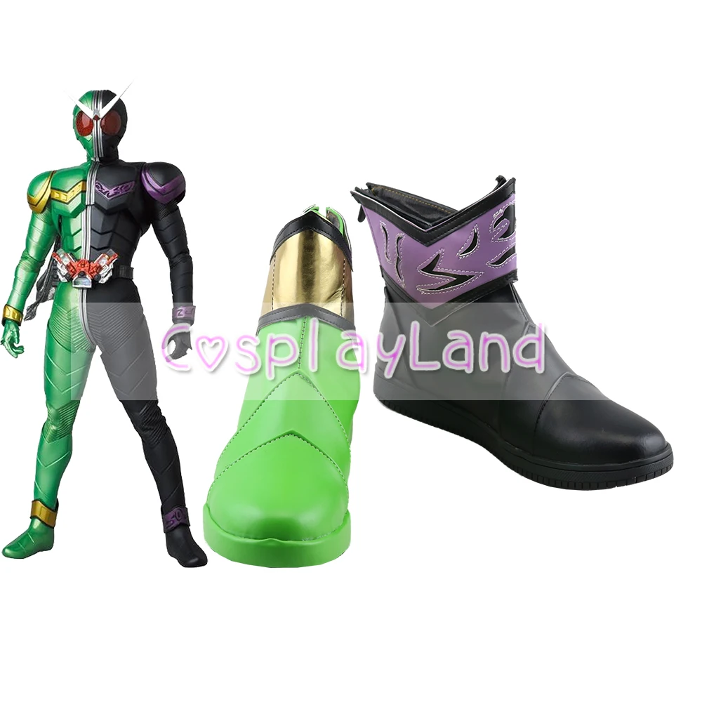 Kamen Rider Конник В Маската W Обувки За Cosplay Обувки, Мъжки Обувки Костюм Индивидуални Аксесоари Обувки За Парти На Хелоуин