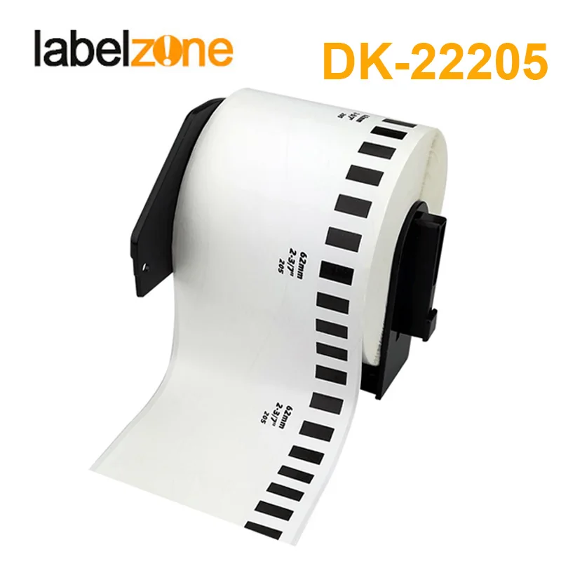 1 бр. Зареждане на Ролки Термобумаги DK-22205 Етикет 62 мм * 30,48 м Непрекъсната Съвместимост за принтери Brother Бяла Хартия DK22205