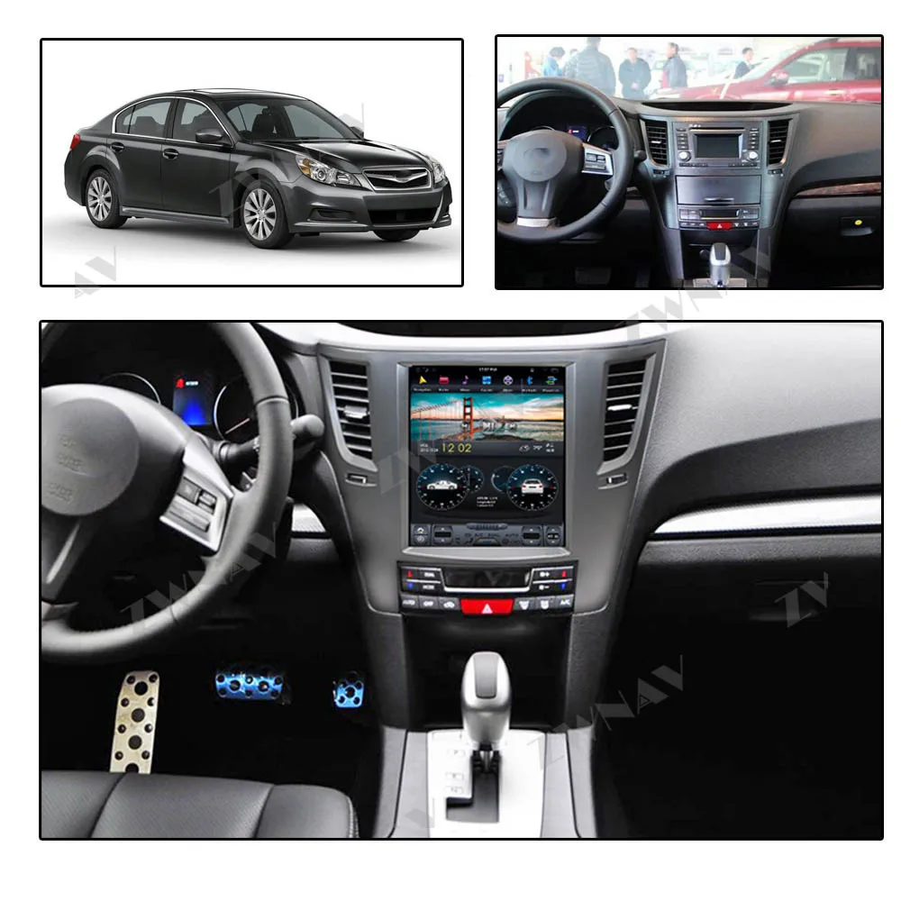 За Subaru Legacy Outback 2009-2014 Автомобилен мултимедиен плейър Стерео Екран Tesla Android PX6 Радио Аудио Без DVD GPS Главното устройство BT