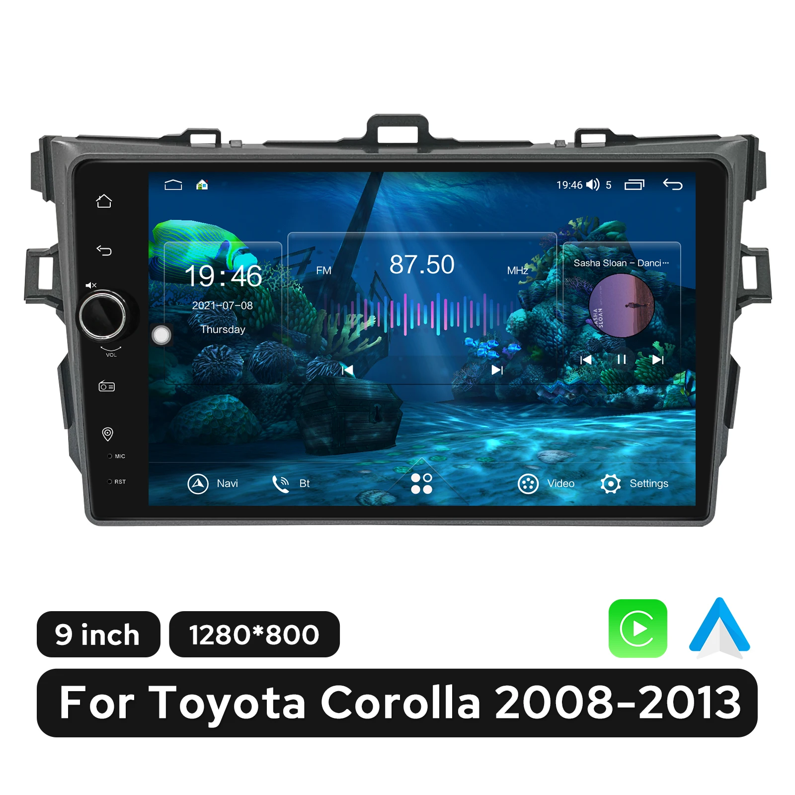 JOYFORWA 9 Инча 8G 128 GB Актуализация на Android 10,0 Автомобили Радиосистема Главното Устройство За Toyota Corolla 2001-2007 Мултимедиен Плеър Carplay