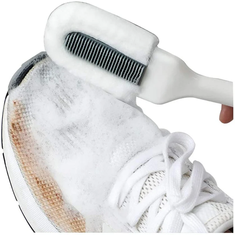 Професионална четка за почистване на обувки, многофункционална четка за почистване на обувки с дълга дръжка, определени бели тапочек за обувки, подвесная мека четка за обувки