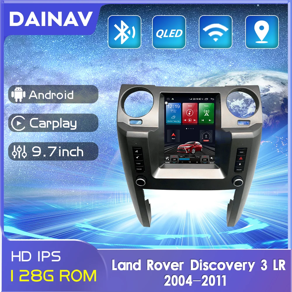 Android Авто Радио Стерео За Land Rover Discovery 3 LR3 2004-2011 Авторадио GPS Навигация Мултимедиен DVD-плейър, Записващо устройство