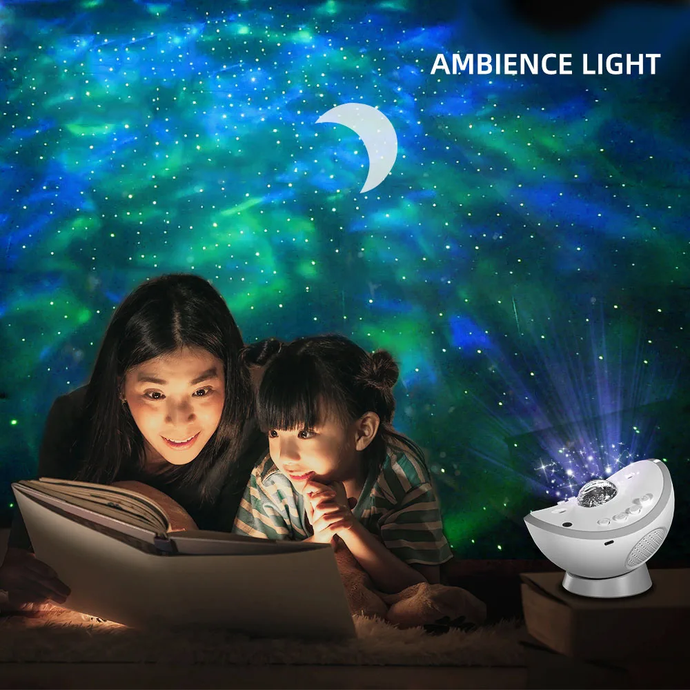 Аврора Galaxy Проектор нощна светлина на Звездното Небе Музика led Проекция на Мъглявината За Декорация на Спалнята Атмосферата на Лунна Светлина Изображение 0 