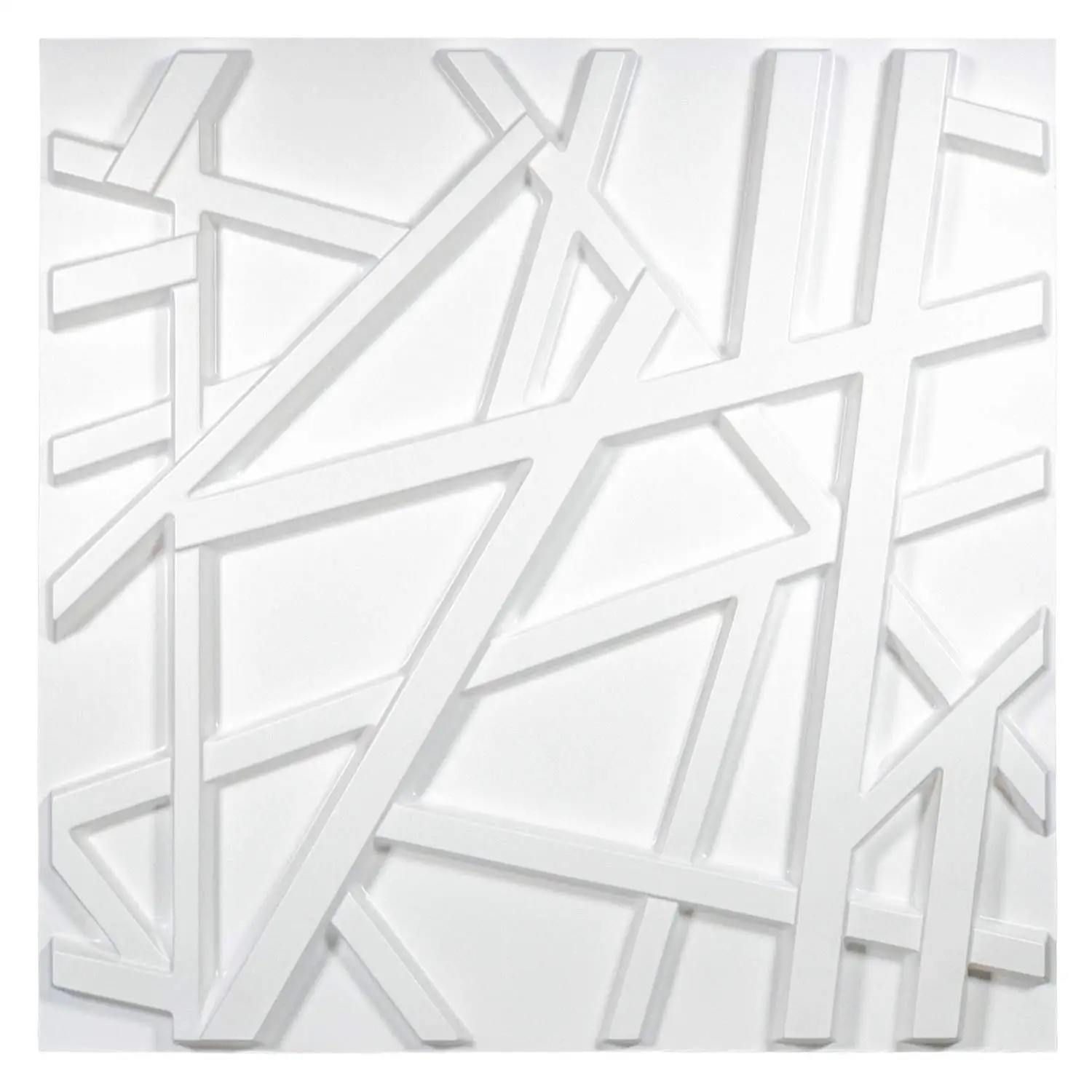 Art3d 50x50 см Декорация на Дома, PVC 3D Стенните Панели са Геометрични Кръстосани Линии за Хол и офис (12 листа) x