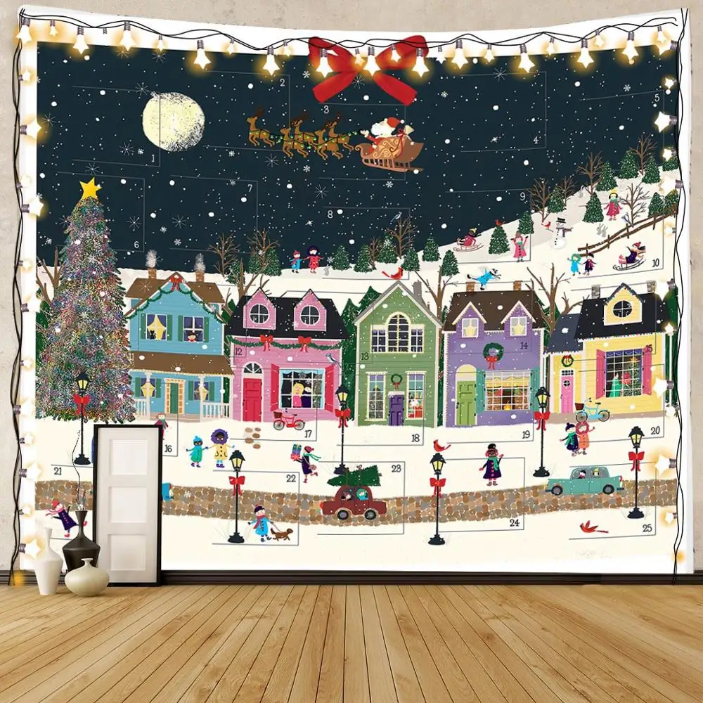 kerstboom doek гоблен kerstdecoratie стенно коледна украса tapisserie noel
