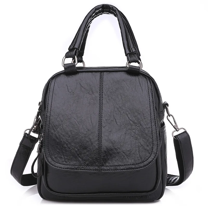 Висококачествени чанти за едно рамо от изкуствена кожа, дамски чанта през рамо, по 2 начина, чанта през рамо и задната част на чантата, голяма чанта голям за жени