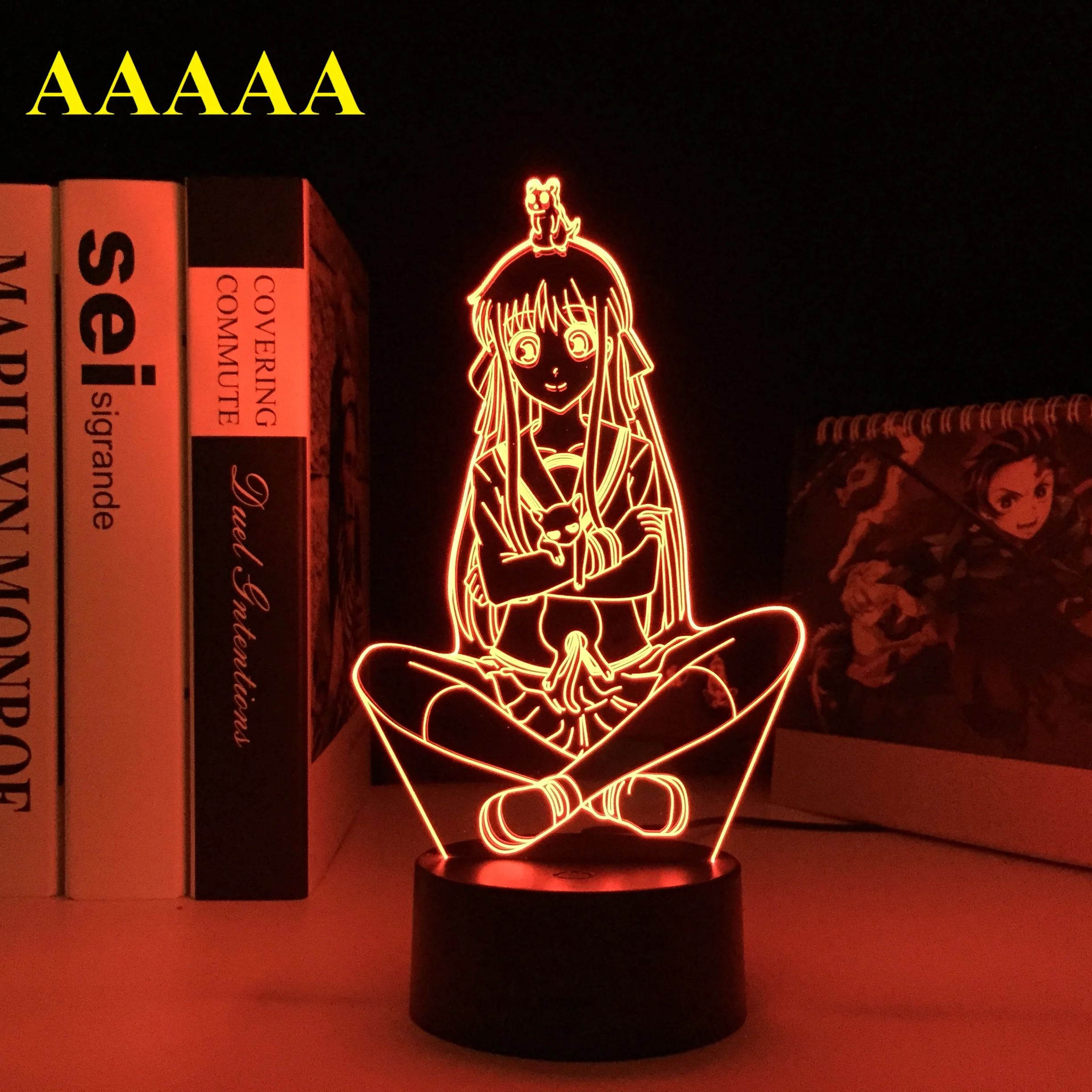 Кошница с Плодове Tohru Honda Led Лампа за Детска Спалня Декор Подарък За Рожден Ден, лека нощ 3D Настолна Лампа Манга Кошница с Плодове Аниме