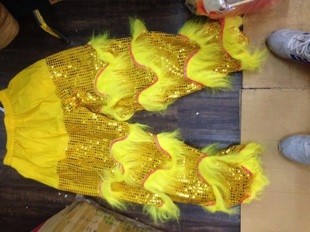 НОВ Наскоро Cosplay Лъв Танцови Панталони Лъв Танц Облекло Китайски Лъв Танцов Костюм Представа Лъв Танцови Облекла Панталони
