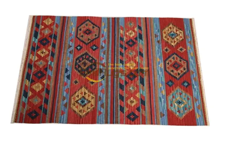 тапете килим Вълна Ръчно изработени от Вълнена Хол Геометрична Турска Натурална