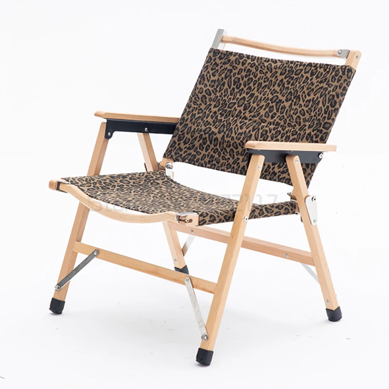 Сгъваем стол от масивно дърво къмпинг открит платно стол за почивка, пътуване пикник домашен почивка преносим стол с облегалка