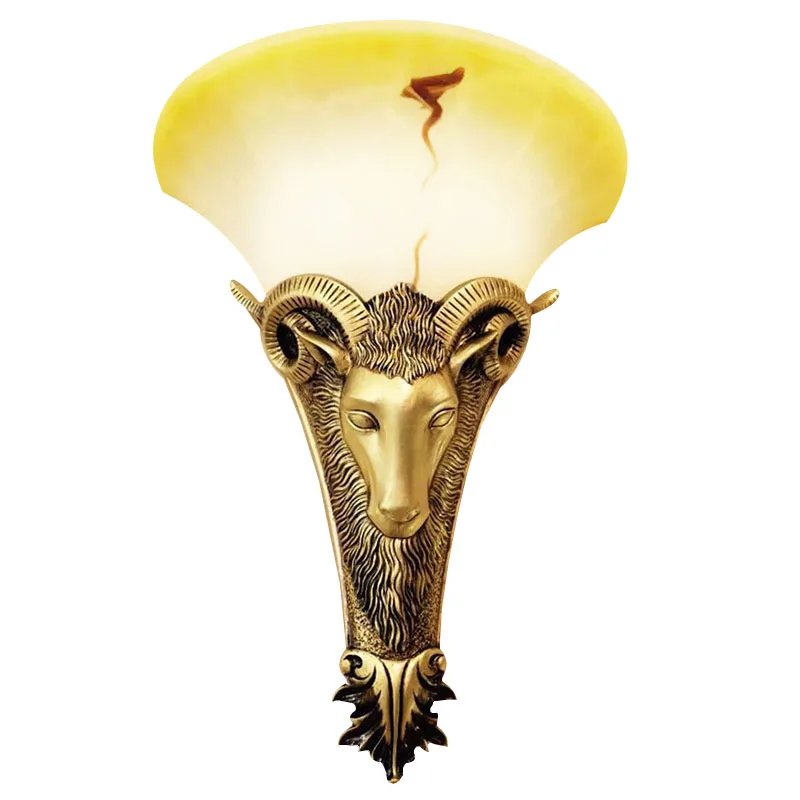 Стенен Лампа с Овча Глава, Стенни лампи, Led Лампа за Декориране на Хол, Спални, Стълби, Стенно Огледало, Лампа за Животни Кози