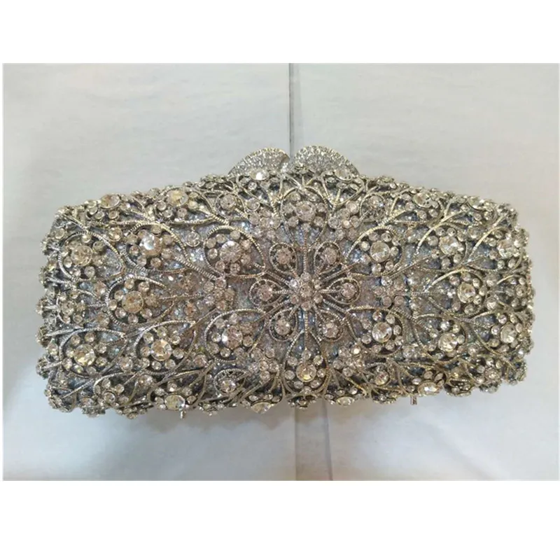 Нов женски Crystal Бала портфейл съединител сватба портфейл съединител чанти и портфейли планински кристал, вечерни чанти клатчи за жени Изображение 0 