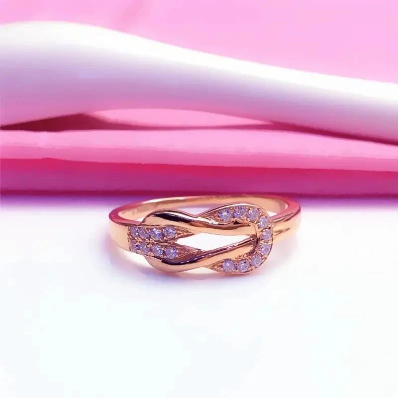 Уникален Дизайн 585 Лилаво, Златно Покритие 14 До Розово Злато Пръстени С Инкрустиран Със Скъпоценни Камъни За Жени Романтичен Прост Чар Сватбена Украса На Подарък