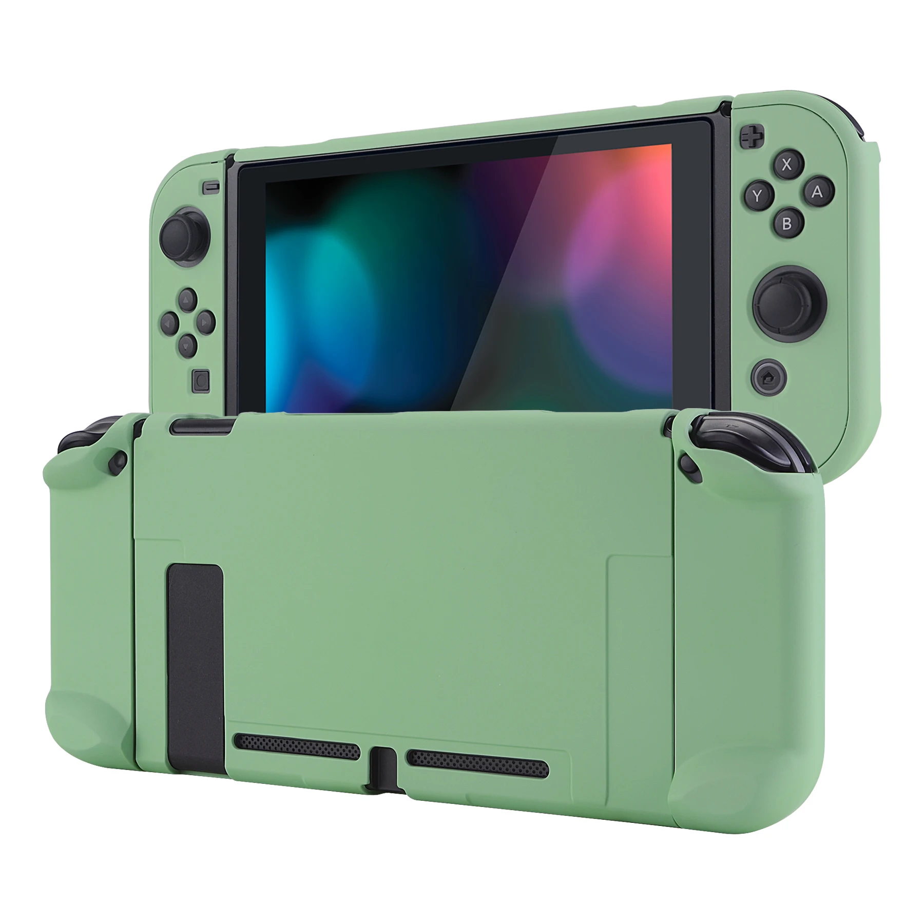 PlayVital Matcha Green Soft Touch Общ Протектор Индивидуален Закрепляемый Защитен Калъф за Nintendo Switch