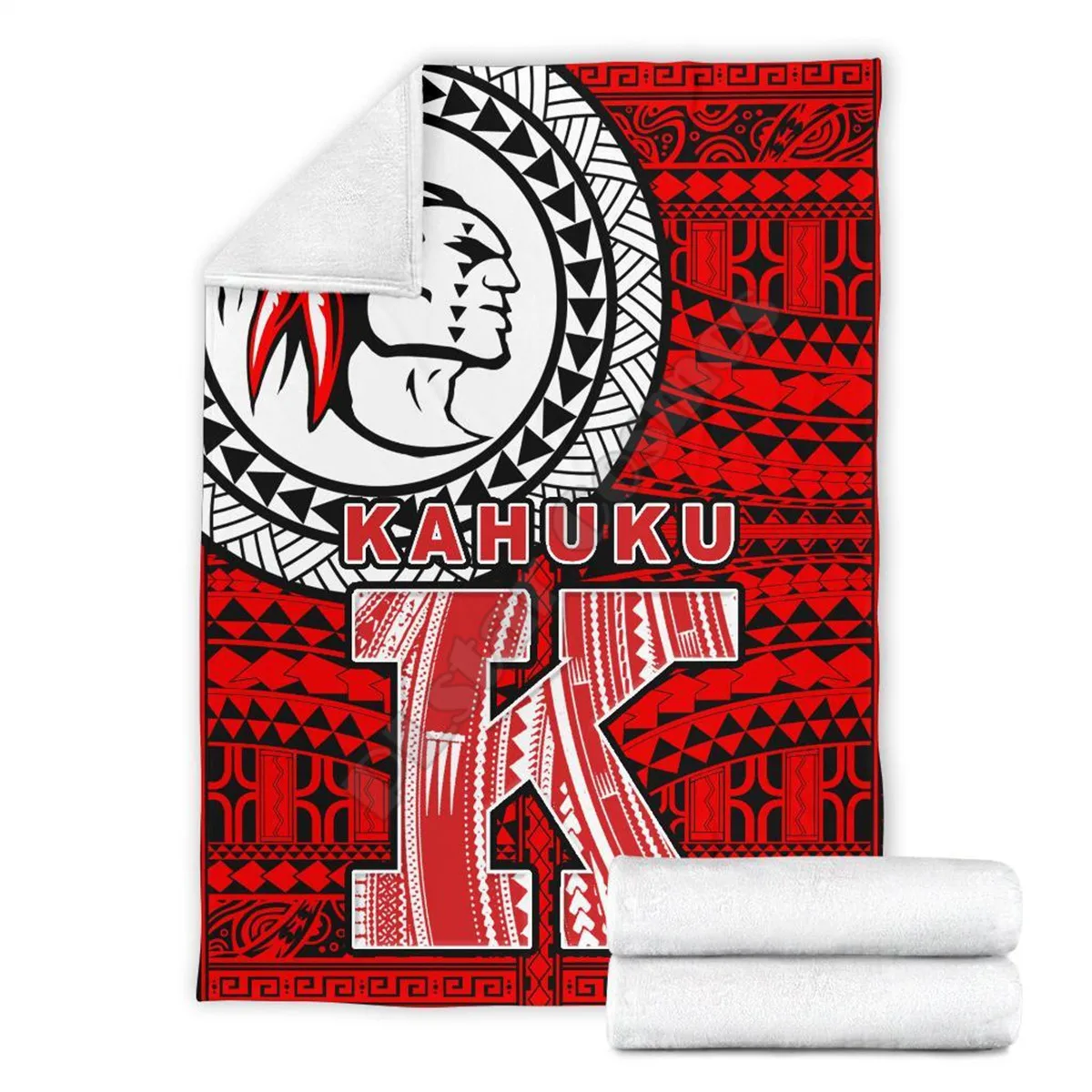 Гавайское Полинезийское Одеяло Премиум-клас Red Raider Kahuku 3D Печат Носимое Одеало За Възрастни/деца Флисовое Одеяло Шерпа Одеяло