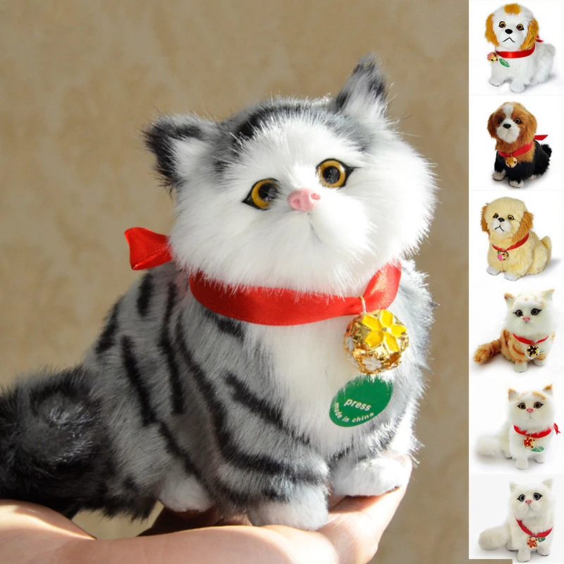 Опашката на симулационен модел може да се прекъсне и да се обадите на меки играчки Котка Плюшени плюшени животни Истински меки играчки кучето Сладки плюшени играчки