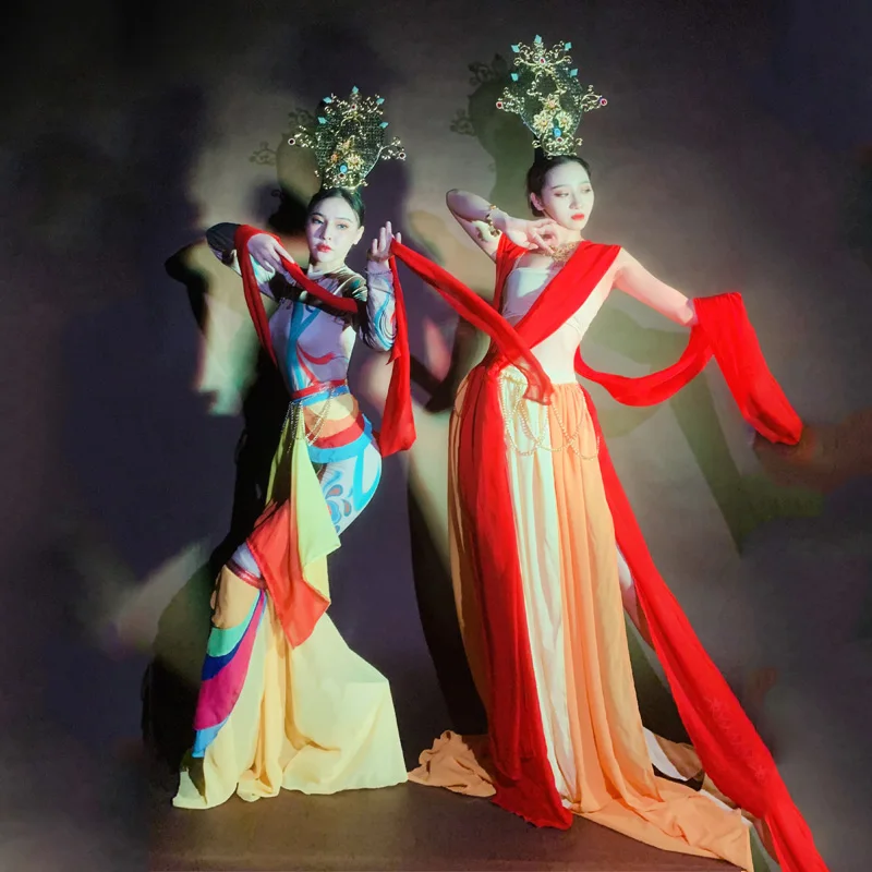 Висококачествени Индивидуални Костюми на Феи За Жени, Празнична Облекло в китайски стил, Обличам за ориенталски танци Dun Huang, Рейв-екипировки DWY6348