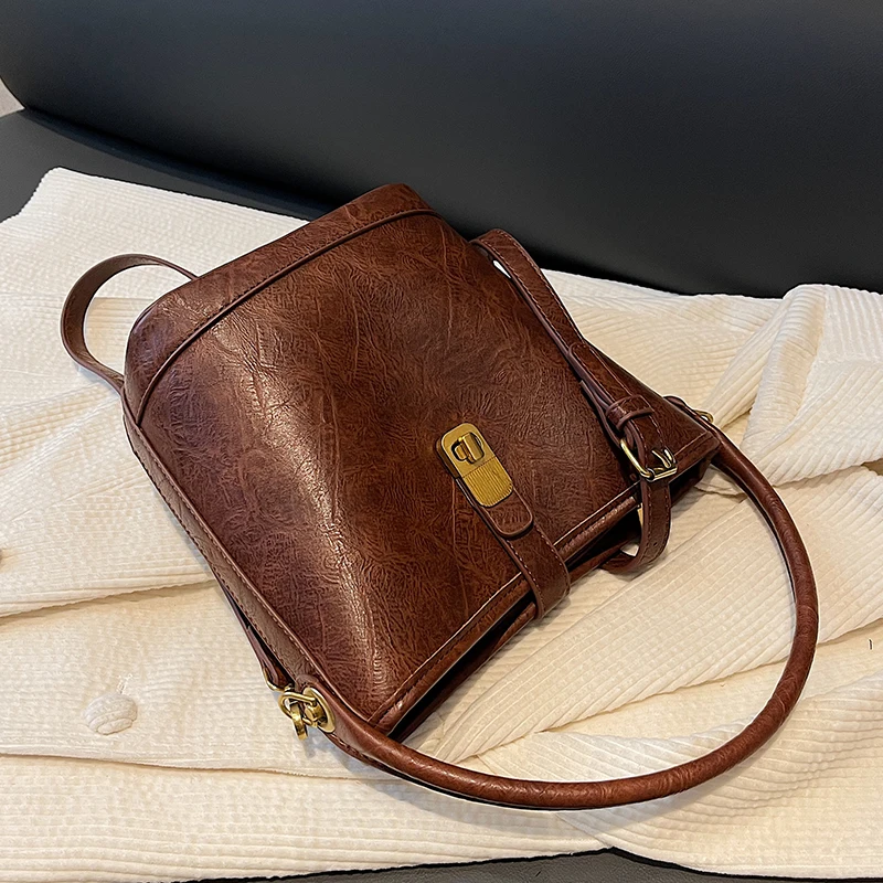 Най-високата Текстурная ретро чанта 2022, Есенно-зимна Нова Дамска чанта, Топла чанта-Месинджър Чанта През рамо, Чанта по чанта Изображение 1 
