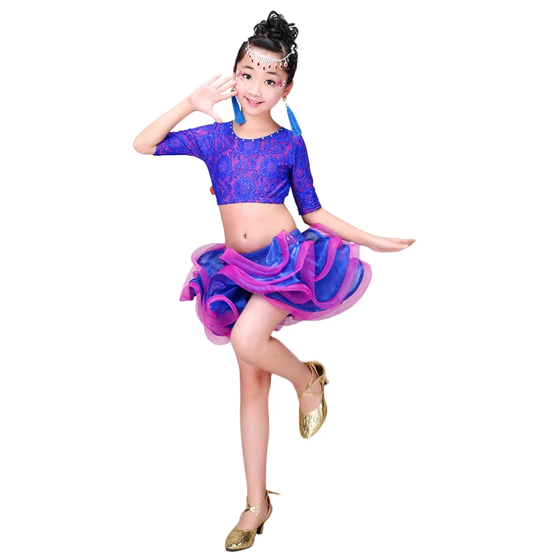 Нови деца професионален латино танци, костюми за деца момичета 