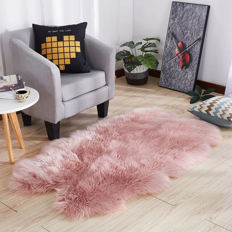 Килим за хол/спални, Противоскользящий мек килим 90x150 см, съвременен мат килим, бял, розов, сив Изображение 4 