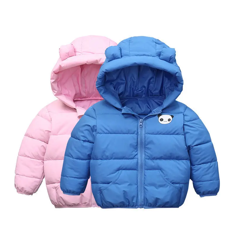 Бебешко яке с памучна подплата, зимни дрехи за малките момичета, плътно Топло однотонное хубаво палто за малки момчета, детски дрехи с качулка Изображение 5 