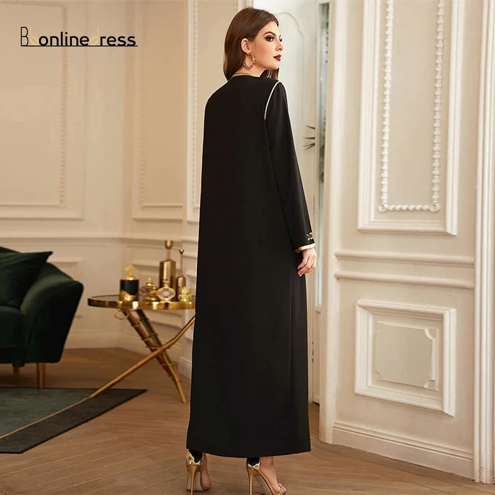 Bbonlinedress Прост Марокански Кафтан Нови Вечерни Рокли за Дамите 2023 Нова Мюсюлманска Мода Дубай Рокли за Абитуриентски бал, Vestidos De Noche Изображение 5 