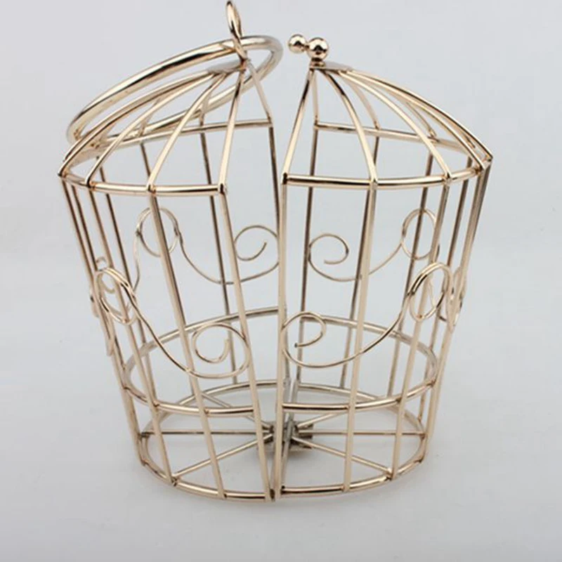Нова дамски вечерни чанти-клатч под формата на клетка за клетки с метален кант, мини чанта във формата на клетка за клетки, женски златни чанти, помещение за подиум Изображение 5 